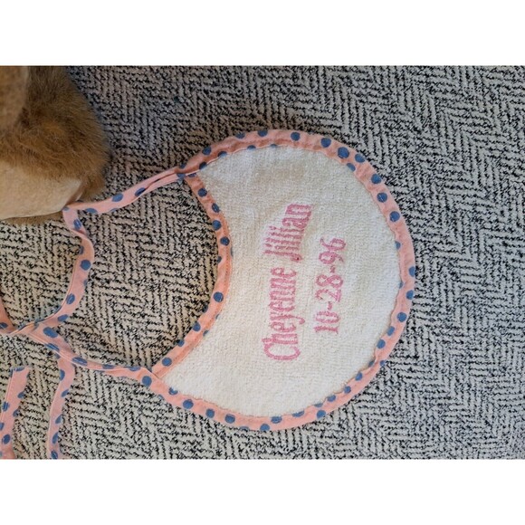 Vintage The Vermont Teddy Bear Co Jointed 16" Brown Bear, With Diaper and Bib. - Picture 2 of 12